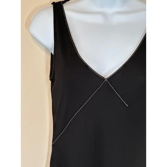 BCBG Maxazria Collection Maxi Dress S Black Classic Luxury Minimalist Old Money - Picture 3 of 13